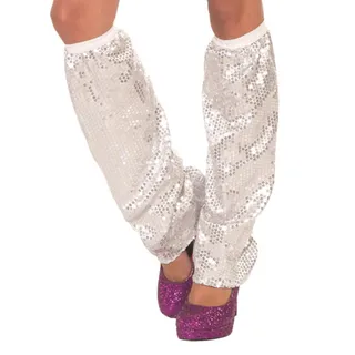 Pailletten Beinwärmer Lange Beinsocken Beinstulpen Beinmanschetten Pailletten Beinstulpen Für Mädchen Frauen Knöchelwärmer Strümpfe Kniestrümpfe Beinlinge für Disco, Karneval, Mottoparty Party Kostüm