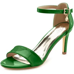 High-Heel-Sandalette »Sommerschuh«, im zeitlosen Design, Riemchensandalette VEGAN, Gr. 42, grün, , 99826618-42
