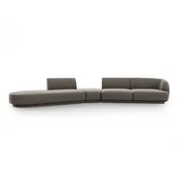 Micadoni Sofa Miley, modular 5-Sitzer grau