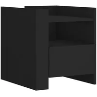 VidaXL Nachttisch Schwarz 45x50x50 cm Holzwerkstoff