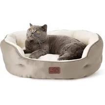 Bedsure Waschbare doppelseitige Innenauslage, Haustierkissen für Katzenbett/Korb, für Katzen und kleine Hunde, Größe M, 63 x 53 x 20 cm, Khaki-Khaki camel