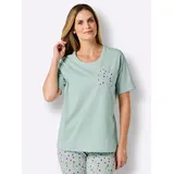 wäschepur Kurzarmshirt Schlafanzug-Shirt Grün (Kalkmint) 36/38