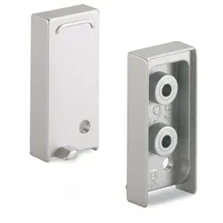 Griffl.-Endkappenset, Capris, 115028, zum Anschrauben, Zink aluminiumsilber