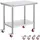 Vevor Arbeitstisch 91 x 60 x 85 cm Edelstahl Catering Arbeitstisch Belastbarkeit 160 kg, Lebensmittel Zubereitungstisch mit Nachlauf Gewerbliche