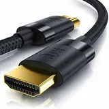 Primewire - 2m High Speed 8K HDMI Kabel 2.1 mit Ethernet ARC 3D 4K Ultra HD 7680x4320 @ 120 Hz PS4 360 TV OLED PC Laptop Beamer Monitor - Schwarz