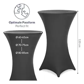 DETEX Stehtischhusse Anthrazit Ø80cm