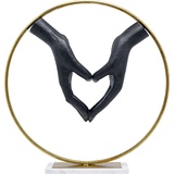 Kare Deko Objekt Elements Heart Hand, XL- Skulptur, schwarz, Artikelhöhe 62cm