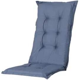 PROGARDEN Tampa Klappsessel 60 x 61 x 109 cm anthrazit 4 St. inkl. 4 x Auflagen kobalt