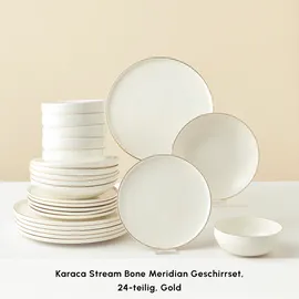 KARACA Stream Bone Meridian Tafelservice 24-tlg. weiß/gold