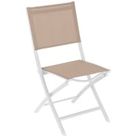 Hespéride - Set mit 4 klappbaren Gartenstühlen Essentia Leinen & Weiß - Lin/Weiß