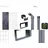 GAH Alberts Zaun-Komplettset 25 m x 81 cm Grau/Stahl
