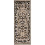 Andiamo klassischer Orient Teppich Webteppich mit orientalischen Mustern und Ornamenten Beige 60 x 180 cm