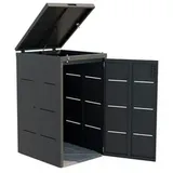 Telluria Mülltonnenbox Cestino B 73 x T 85 x H 132 cm Granitgrau