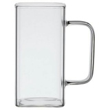 ZOHA Latte-Macchiato-Glas Square 2er Set Henkelglas Cocktail 350 ml Heißgetränke Kaffeeglas,