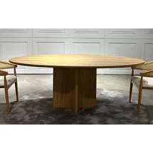JV Möbel Ovaler Esstisch 210 x 75 x 100 cm braun