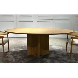 JV Möbel Ovaler Esstisch 210 x 75 x 100 cm braun