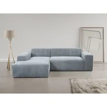 werk2 Ecksofa »Zeus-L«, Curvy Trend Ecksofa mit urbaner Optik, grau