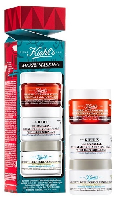 Kiehl’s Merry Masking Set (Rare Earth Mask 28ml + Ultra Facial Overnight Mask 28ml + Cranberry Seed Mask 28ml) Gesichtspflegesets