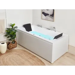 Whirlpool Badewanne weiß mit LED rechts  183 x 90 cm VARADERO