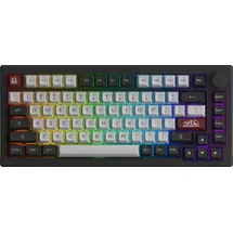 Akko 5075B Plus Dracula Castle RGB Gaming Tastatur ANSI 75% Layout 2.4G/Bluetooth/Type-C Linearer Schalter - Grau