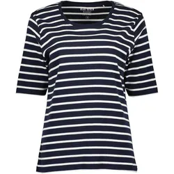 T-Shirt BLUE SEVEN "Blue Seven T-Shirt ESSENTIALS", Damen, Gr. 40, blau (595, nachtblau), 100% Baumwolle, Rundhals, Kurzarm, Shirts
