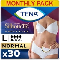 Tena Lady Pants Discreet, Schutzunterwäsche für mittlere Blasenschwäche/Inkontinenz, groß (L), 6er Pack (6 x 5 Stück)