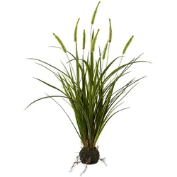 Kunstpflanze Miscanthus - grün