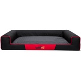 Hobbydog XXL VICCGM3 Eckig Hundebett, Victoria Katzenbett Schlafplatz, schwarz mit grau