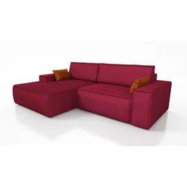 mebloland Ecksofa TOR mit Schlaffunktion. Farbe: Red. - Rot