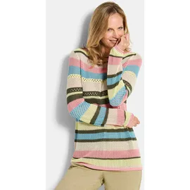 GOLDNER Ringelpullover mit Lochmuster Bunt 20