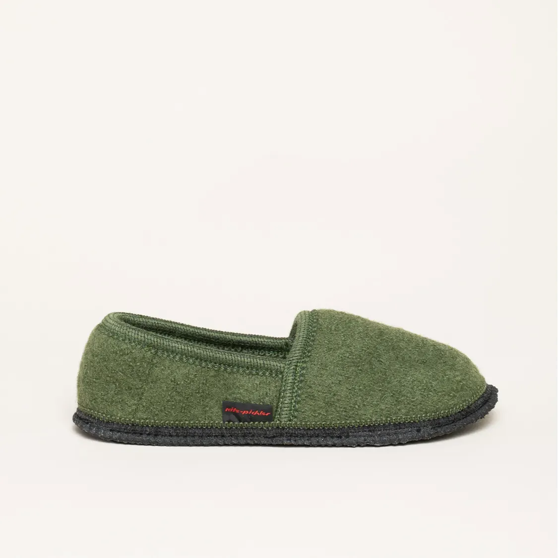 Kitz-Pichler Zams Filzhausschuh für Damen & Herren | Größe 40 - olive leaves - 40