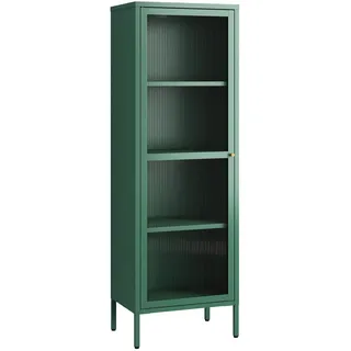 [en.casa] Vitrine Säkylä 150 x 50 x 35 cm Tannengrün