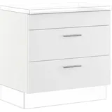 Impuls Küchen Kochfeldumbauschrank Prag und Valencia 90 x 57,6 x 72,3 cm Weiß