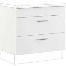 Impuls Küchen Kochfeldumbauschrank Prag und Valencia 90 x 57,6 x 72,3 cm Weiß