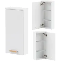 Lomadox - Badezimmer Hängeschrank DABO-04 in kreide weiß mit