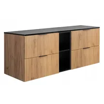 rodan fabryka mebli Waschtischunterschrank Flow 140 x 60 cm Schwarz