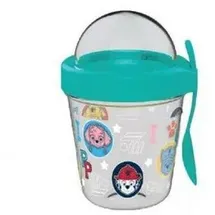 Paw Patrol Heads Becher Snackhalter mit Deckel und Löffel 350 ml