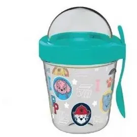Paw Patrol Heads Becher Snackhalter mit Deckel und Löffel 350 ml