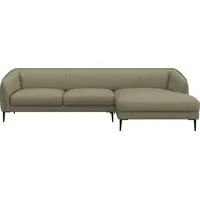 FLEXLUX Ecksofa Belle Designsofa, L-Form, B/T 288/149 cm, Skandinavisches Design, In hochwertiger Verarbeitung grün