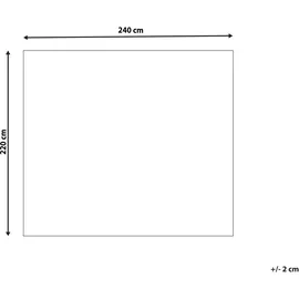 Beliani HATTON Bettüberwurf 220 x 240 cm Cremeweiß