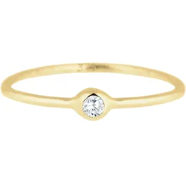 Elli PREMIUM Ring 375 Gelbgold Solitärring Zirkonia