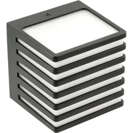 Gtv 10w LED Außen Fassaden Leuchte grau/schwarz 11x11x10cm 1000 Lumen