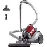 akitas 800W Beutelloser Staubsauger mit starker Saugkraft und deutschem Wessel-Werk 2-in-1-Bürstenkopf für Hartböden und Teppiche