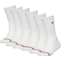 Tommy Hilfiger Unisex Kids CREW SOCK, white, 31/34 (3er Pack) - 31-34