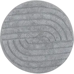 Badematte ANDAS "Marie Streifen, Scandi, Boho, modernes Muster" Gr. 7, grau, H:13mm, Baumwolle, Badematten, Hoch-Tief-Struktur, 100% Baumwolle