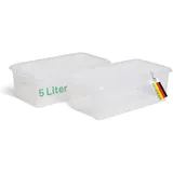 Novaliv Aufbewahrungsbox 34 x 19 x 11 cm 2-tlg. transparent