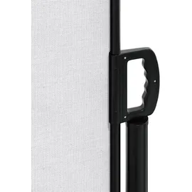 vidaXL Seitenmarkise Ausziehbar 140 x 600 cm Weiß Polyester