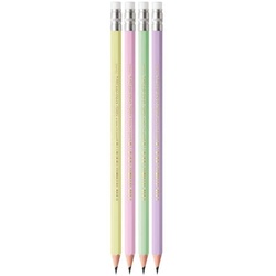 BIC 12er-Pack Holzfreie Bleistifte mit Radiergummi »Evolution Pastel« HB gelb