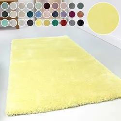 Hochflor-Teppich ESPRIT "Relaxx ESP-4150", gelb, H:25mm Ø:120cm, Kunstfaser, Teppiche, Wohnzimmer, sehr große Farbauswahl, weicher dichter Hochflor
