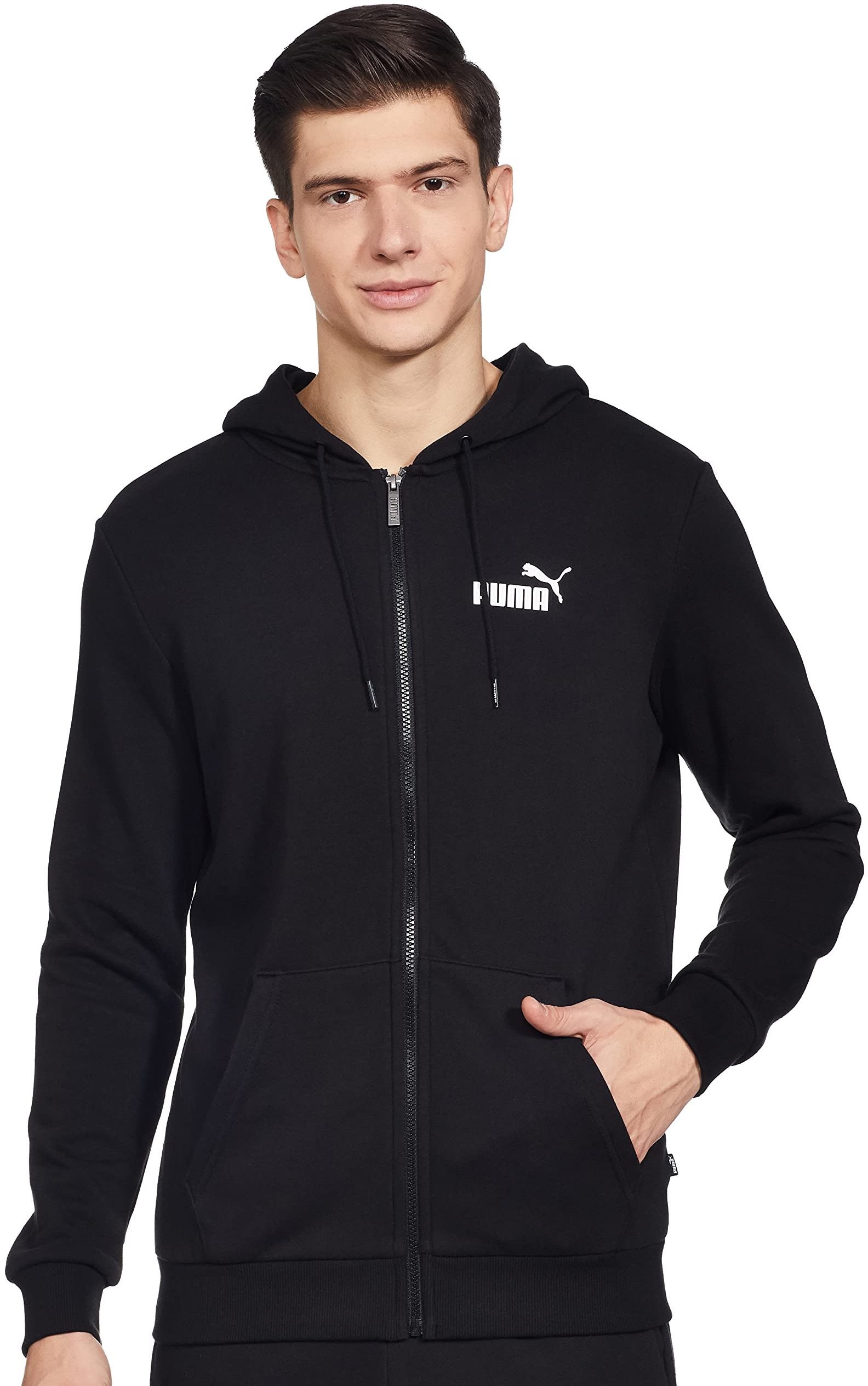 Puma Herren ESS S Logo FZ Hoodie TR Pullover, Black, L